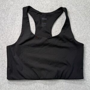 Girlfriend Collective Black Racerback Sports Bra‎ Women's Large Recycled Fabric